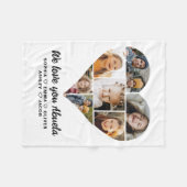 Abuela We Love You Heart Moderne Fotocollage Fleece Deken (Voorkant (Horizontaal))