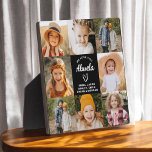 Abuela We Love You Hearts Moderne fotocollage Fotoplaat<br><div class="desc">De Abuela We Love You Heart Modern Photo Collage Plaque is een ontroerend en gepersonaliseerd geschenk dat je liefde voor je grootmoeder laat zien. Deze prachtig ontworpen plaquette is voorzien van een hartvormige fotocollage, zodat u uw favoriete familie afbeeldingen toe te voegen in een moderne en stijlvolle lay-out. Het oprechte...</div>