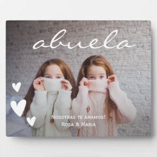 Abuela We Love You Persoonlijke Grote Foto Fotoplaat