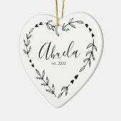 Abuela Year Est. Kerstakeramische versiering Keramisch Ornament (Links)