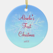 Abuela's eerste kerstsierkamer keramisch ornament (Voorkant)