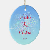 Abuela's Eerste Kerstsneeuwvlok Ornament (Rechts)