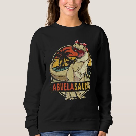 Abuelasaurus Retro T rex dinosaur abuela Family Ma Trui (Voorkant)