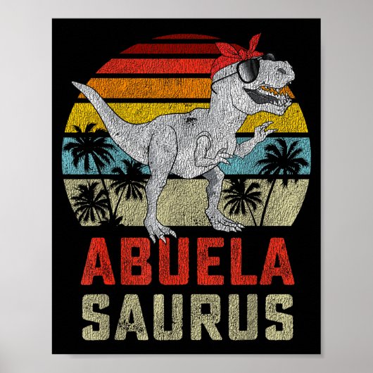 Abuelasaurus T Rex Dinosaur Abuela Saurus Familie Poster (Voorkant)