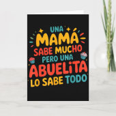 Abuelita Sabe Todo Dia De La Madre Spanish Grandmo Kaart (Voorkant)