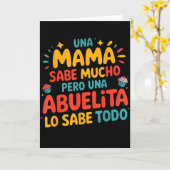 Abuelita Sabe Todo Dia De La Madre Spanish Grandmo Kaart (Gele Bloem)