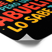 Abuelita Sabe Todo Dia De La Madre Spanish Grandmo Poster (Hoek)