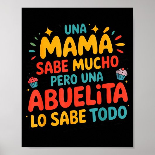 Abuelita Sabe Todo Dia De La Madre Spanish Grandmo Poster (Voorkant)