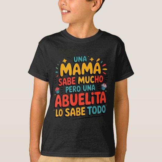 Abuelita Sabe Todo Dia De La Madre Spanish Grandmo T-shirt (Voorkant)