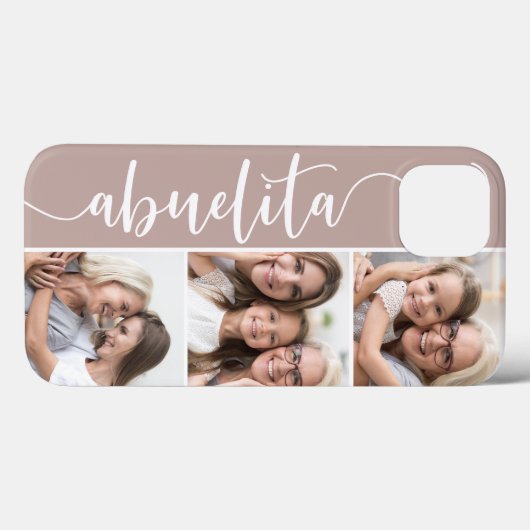 Abuelita Script Grandma Photo Collage Case-Mate iPhone Case (Achterkant (horizontaal))