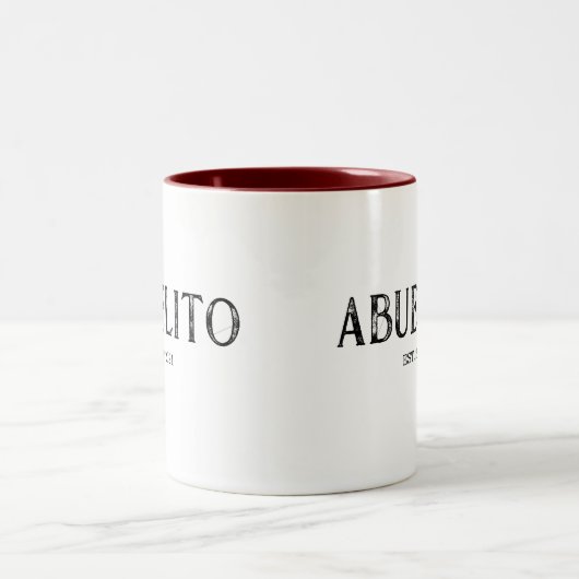 Abuelito jaar ingesteld tweekleurige koffiemok (Center)