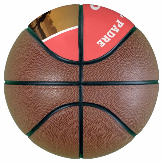 Abuelo #1 Feliz Dia Del Padre Aangepaste foto Basketbal (Rechts)