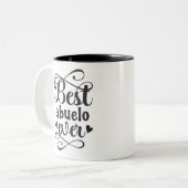 abuelo amigable sabiduria consacres felicidad tweekleurige koffiemok (Voorkant links)