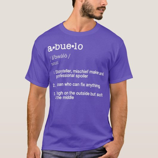 Abuelo Definition    TFunny Cool Cadeau Gift T-shirt (Voorkant)