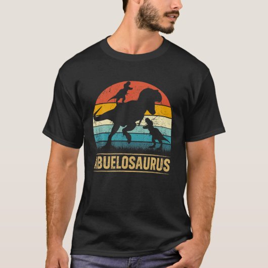 Abuelo Dinosaur T Rex Abuelosaurus 2 Kinder vaders T-shirt (Voorkant)