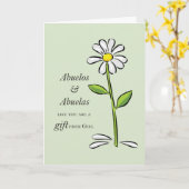 Abuelo en Abuela Gift van God Daisy Religious Kaart (Gele Bloem)