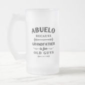 Abuelo | Funny Grandfather is voor oude jongens Matglas Bierpul (Links)