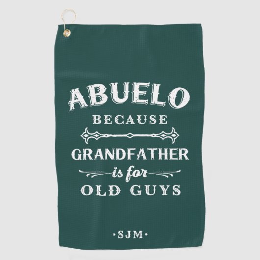 Abuelo | Grootvader is voor oude jongens Golfhanddoek (Voorkant)