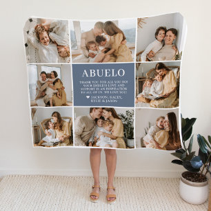 Abuelo Letter Custom Personalized Fleece Blanket Deken