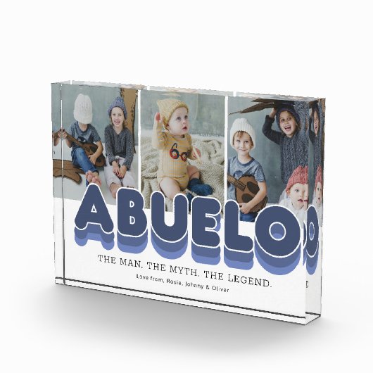 Abuelo Man Myth Legend Photo Block Fotoblokken (Rechts)