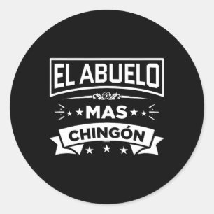 Abuelo Mas Chingon Spaanse Vaderdag Dia Del Pad Ronde Sticker