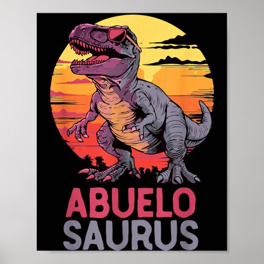 Abuelo-Saurus T-Rex Dino Dinosaur AbueloSaurus Poster (Voorkant)