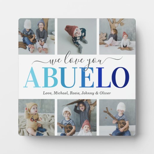 Abuelo Vaderdag Foto Collage Plaque Fotoplaat (Voorkant)