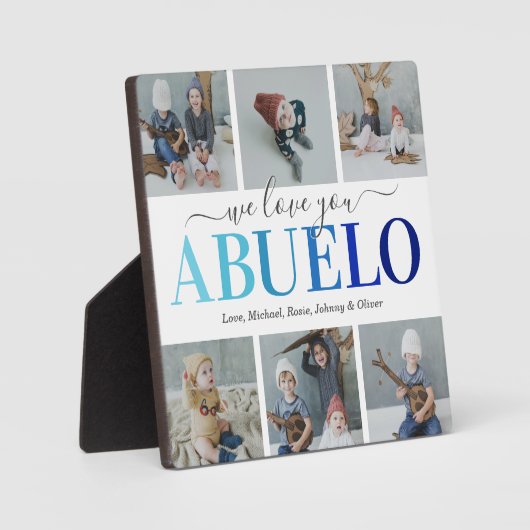 Abuelo Vaderdag Foto Collage Plaque Fotoplaat (Voorkant)