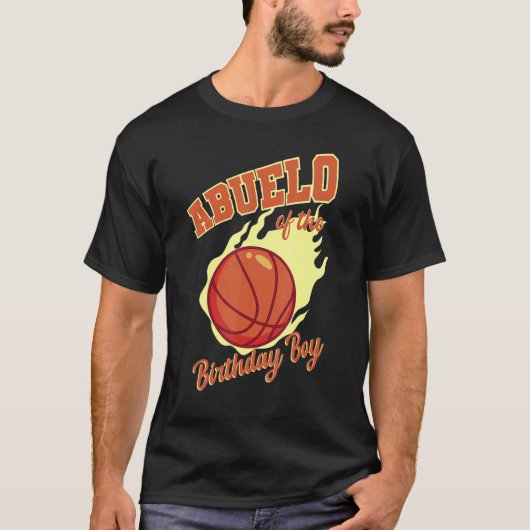 Abuelo van de Basketbalfamilie van de Birthday Boy T-shirt (Voorkant)