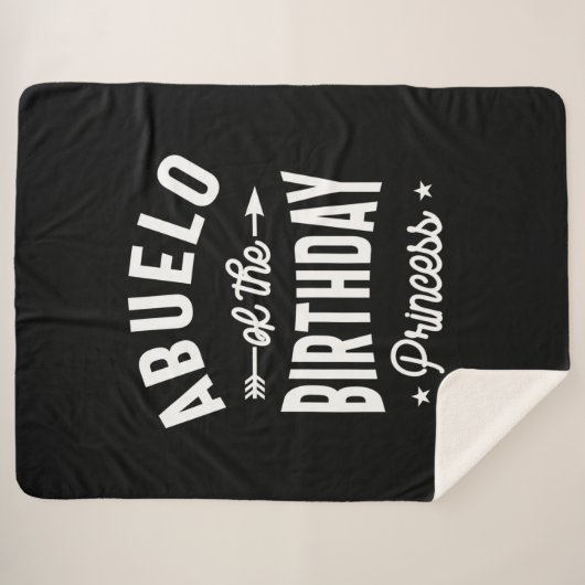 Abuelo van de Birthday Princess Sherpa Deken (Voorkant (horizontaal))