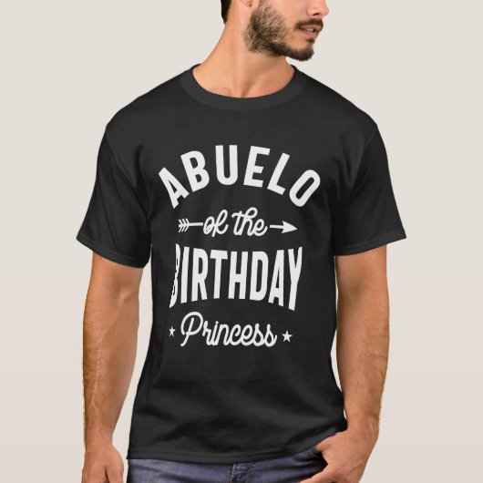 Abuelo van de Birthday Princess T-shirt (Voorkant)
