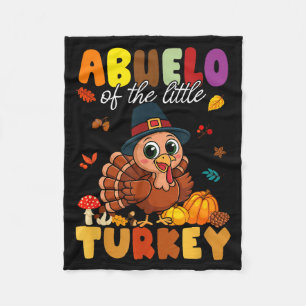 Abuelo van de Kleine Kalkoen Thanksgiving Baby Sho Fleece Deken