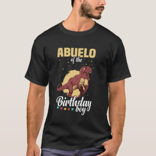 Abuelo van de verjaardagsjongen dinosaurus t-shirt
