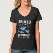 Abuelo van het verjaardagsfeestje van de jongensha t-shirt (Voorkant)