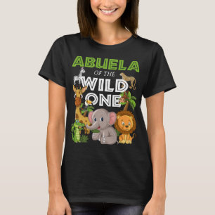 Abuelo van het Wild One Zoo Birthday Safari Oerwou T-shirt