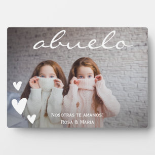 Abuelo We Love You Gepersonaliseerde Fotoplaquette Fotoplaat