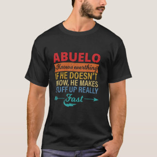 Abuelo weet alles van opa's dag t-shirt