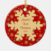 Abuelo's eerste rode sneeuwvlok Ornament (Voorkant)