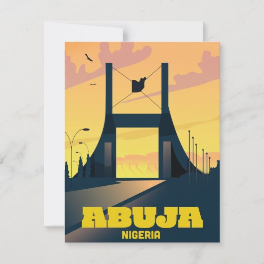 Abuja Nigeria City Gate Vintage reisposter (Voorkant)