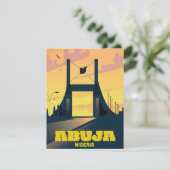 Abuja Nigeria City Gate Vintage reisposter (Staand voorkant)
