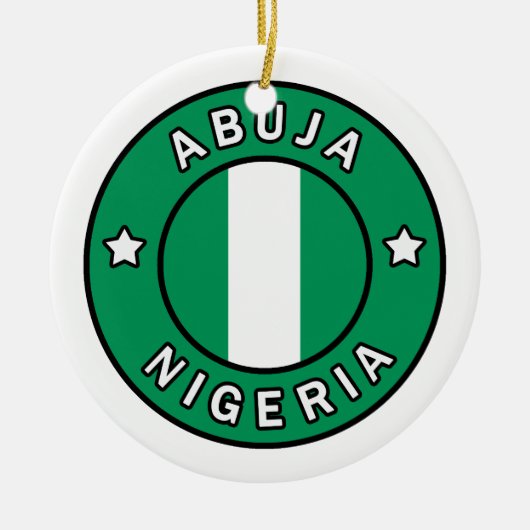 Abuja Nigeria Keramisch Ornament (Voorkant)