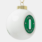 Abuja Nigeria Keramische Bal Ornament (Links)