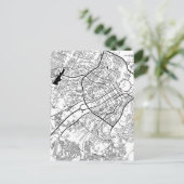 Abuja Nigeria Map Briefkaart (Staand voorkant)