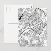 Abuja Nigeria Map Briefkaart (Voorkant / Achterkant)