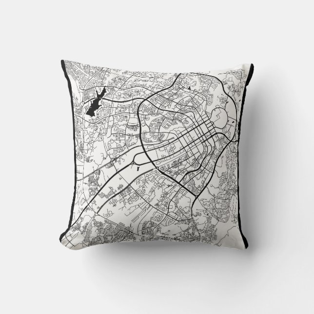 Abuja Nigeria Map Kussen (Voorkant)