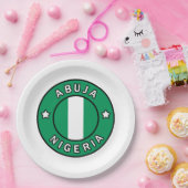 Abuja Nigeria Papieren Bordje (Feest)