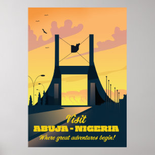 Abuja Nigeria poster van het reisbezoek van de sta