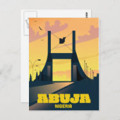 Abuja Nigeria poster van het reisbezoek van de sta Briefkaart (Voorkant / Achterkant)