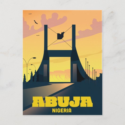 Abuja Nigeria poster van het reisbezoek van de sta Briefkaart (Voorkant)