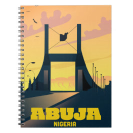 Abuja Nigeria poster van het reisbezoek van de sta Notitieboek